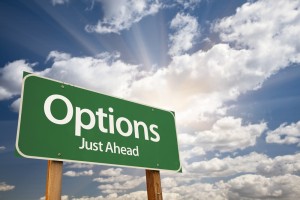 options green road sign