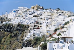 greece hill town on sunny day77745531